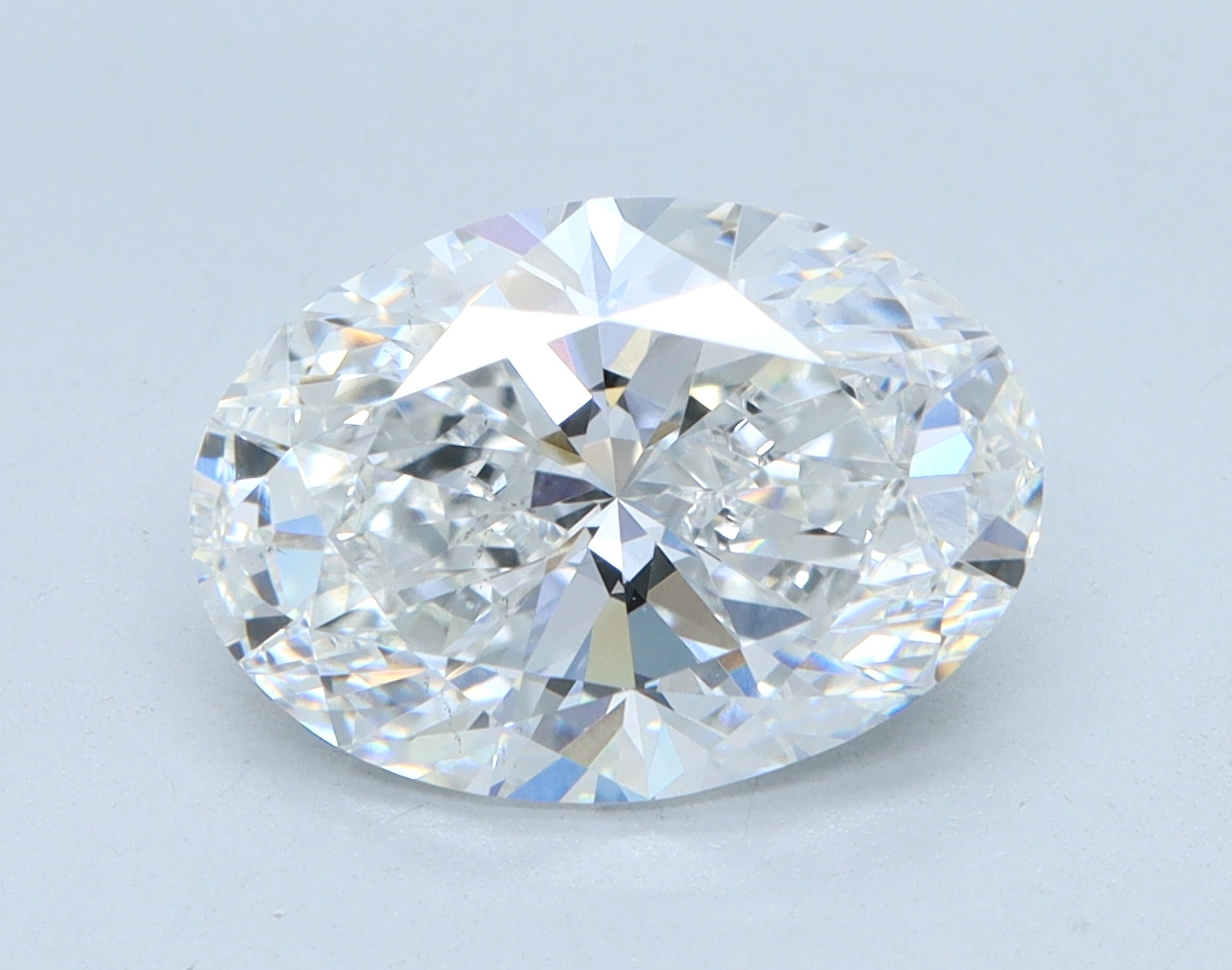 2.56 carat Oval lab grown diamond, D color, VS2 clarity