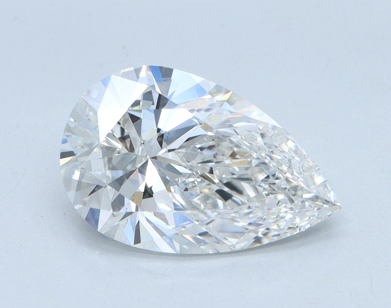 2.09 carat Pear lab grown diamond, E color, VS2 clarity