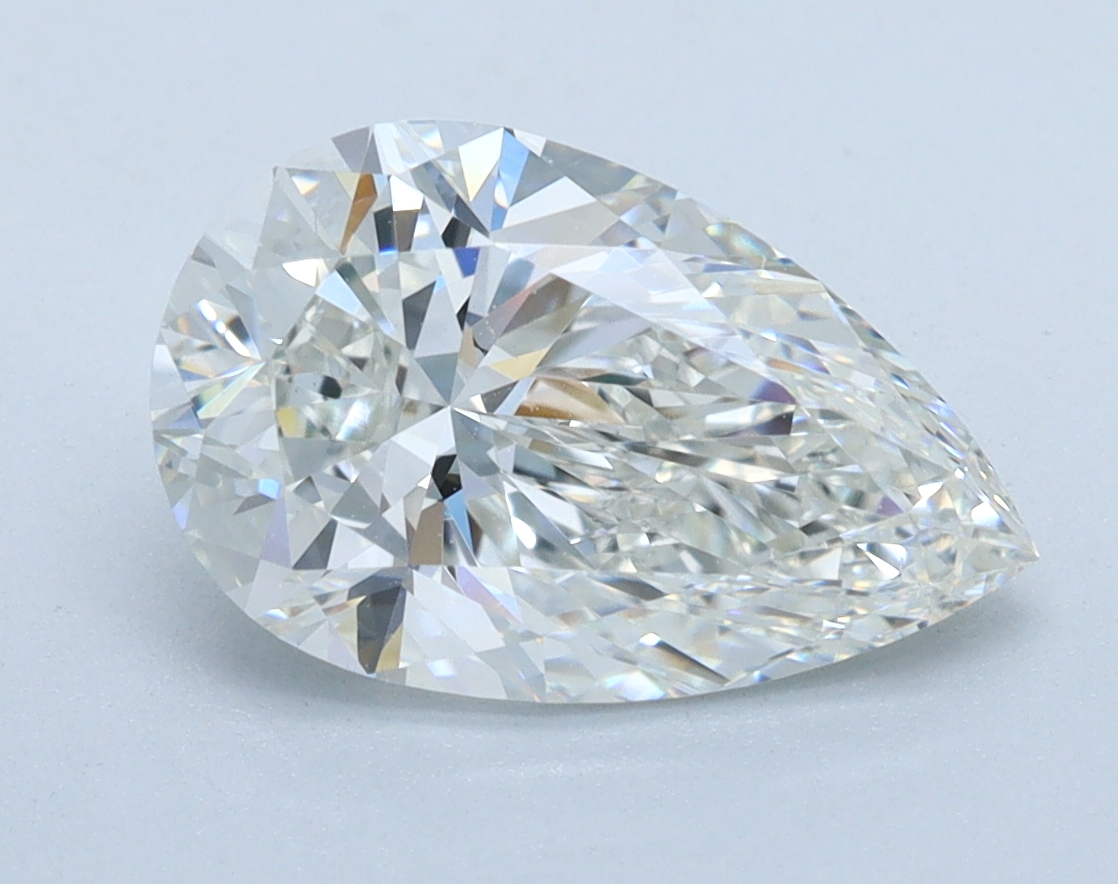 2.06 carat Pear lab grown diamond, F color, VS1 clarity
