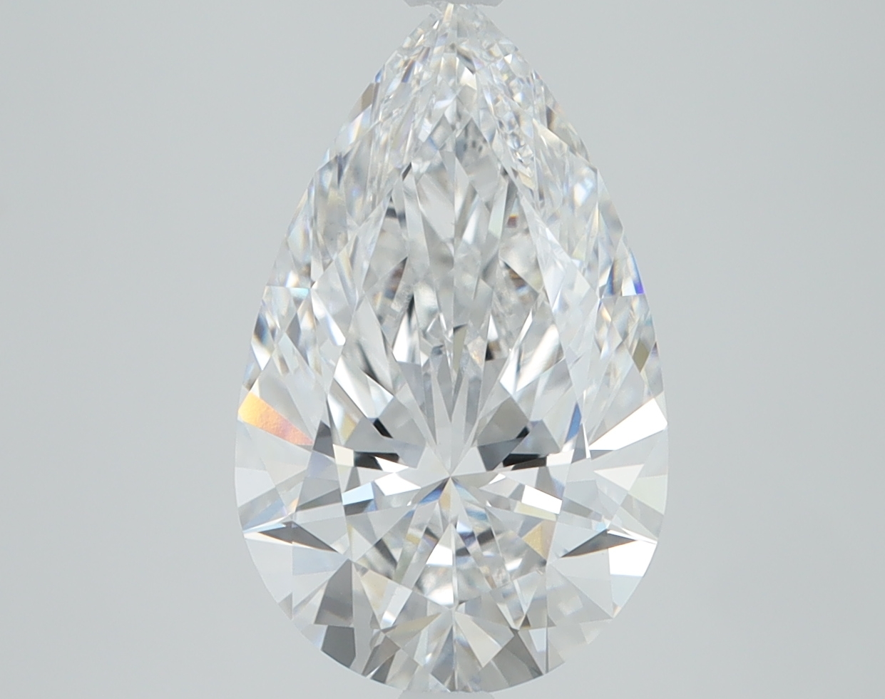 3.0 carat Pear lab grown diamond, E color, VVS1 clarity