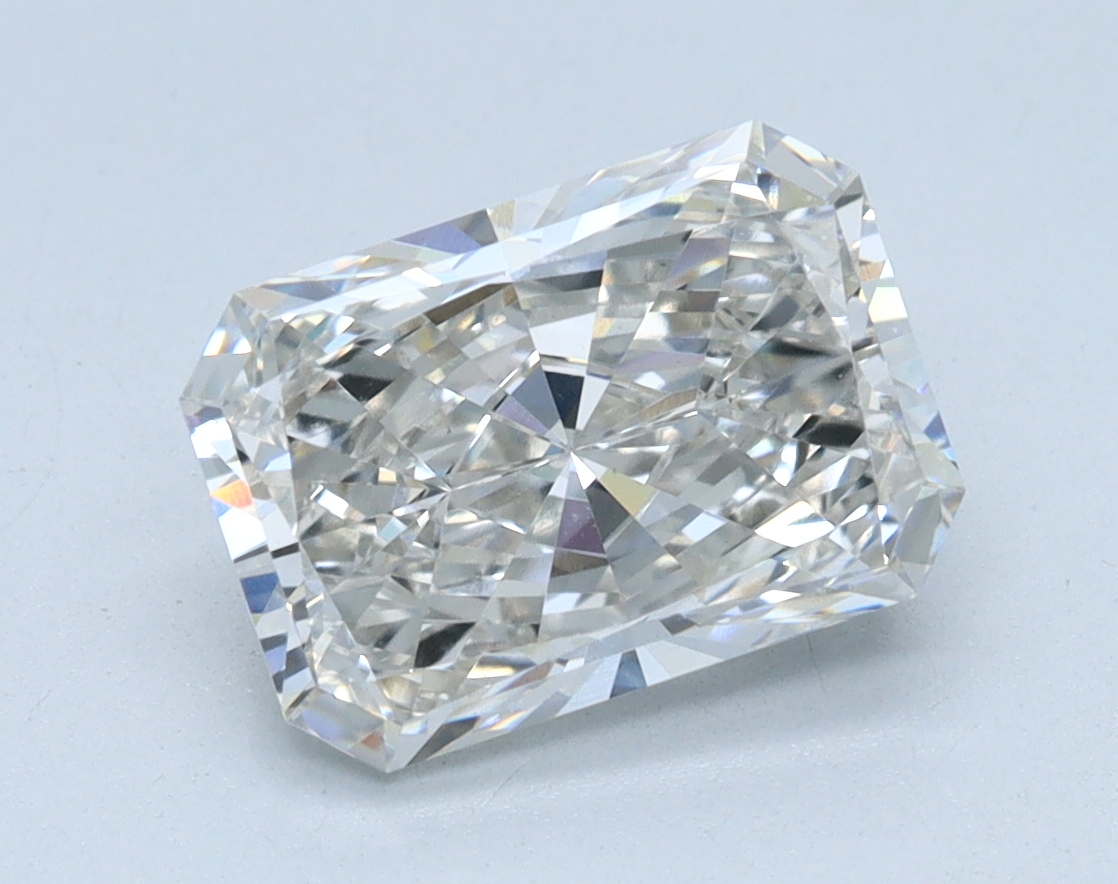 2.02 carat Radiant lab grown diamond, G color, VS1 clarity