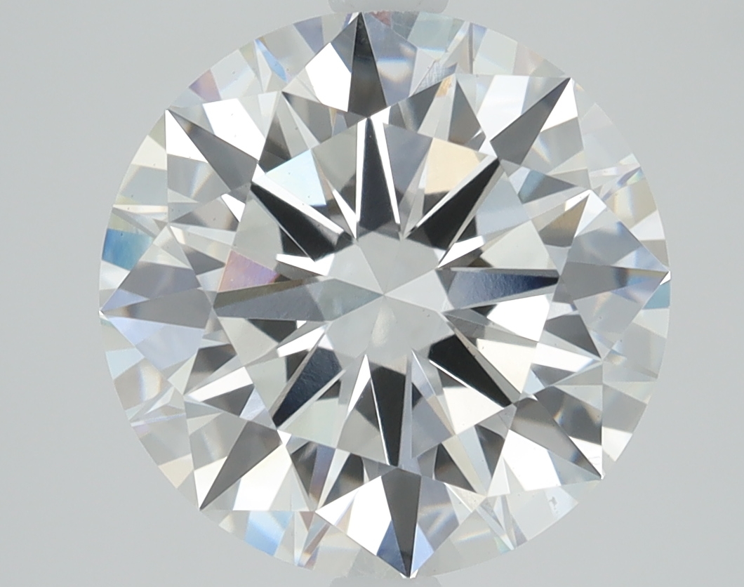 2.53 carat Round lab grown diamond, F color, VS1 clarity, Ideal cut