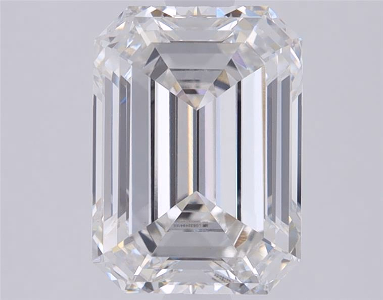 4.04 carat Emerald lab grown diamond, F color, VVS2 clarity