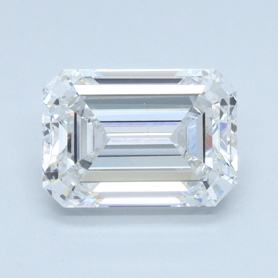 0.57 carat Emerald lab grown diamond, D color, VS1 clarity