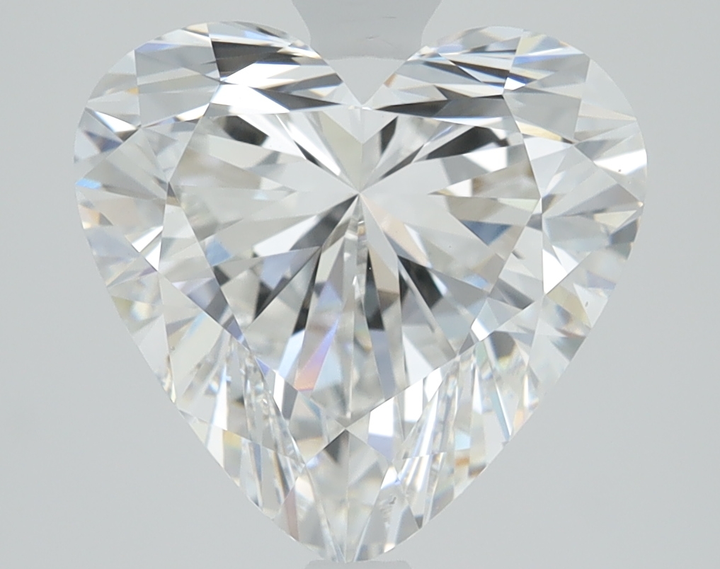 3.1 carat Heart lab grown diamond, D color, VVS2 clarity