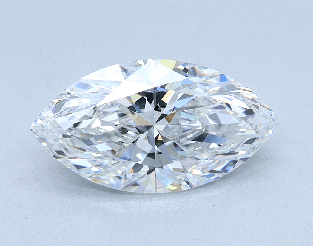 1.18 carat Marquise lab grown diamond, D color, VVS1 clarity