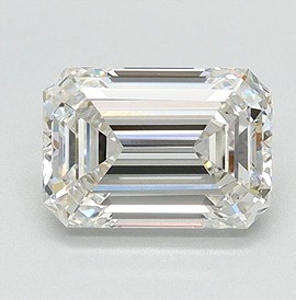4.05 carat Emerald lab grown diamond, E color, VS2 clarity