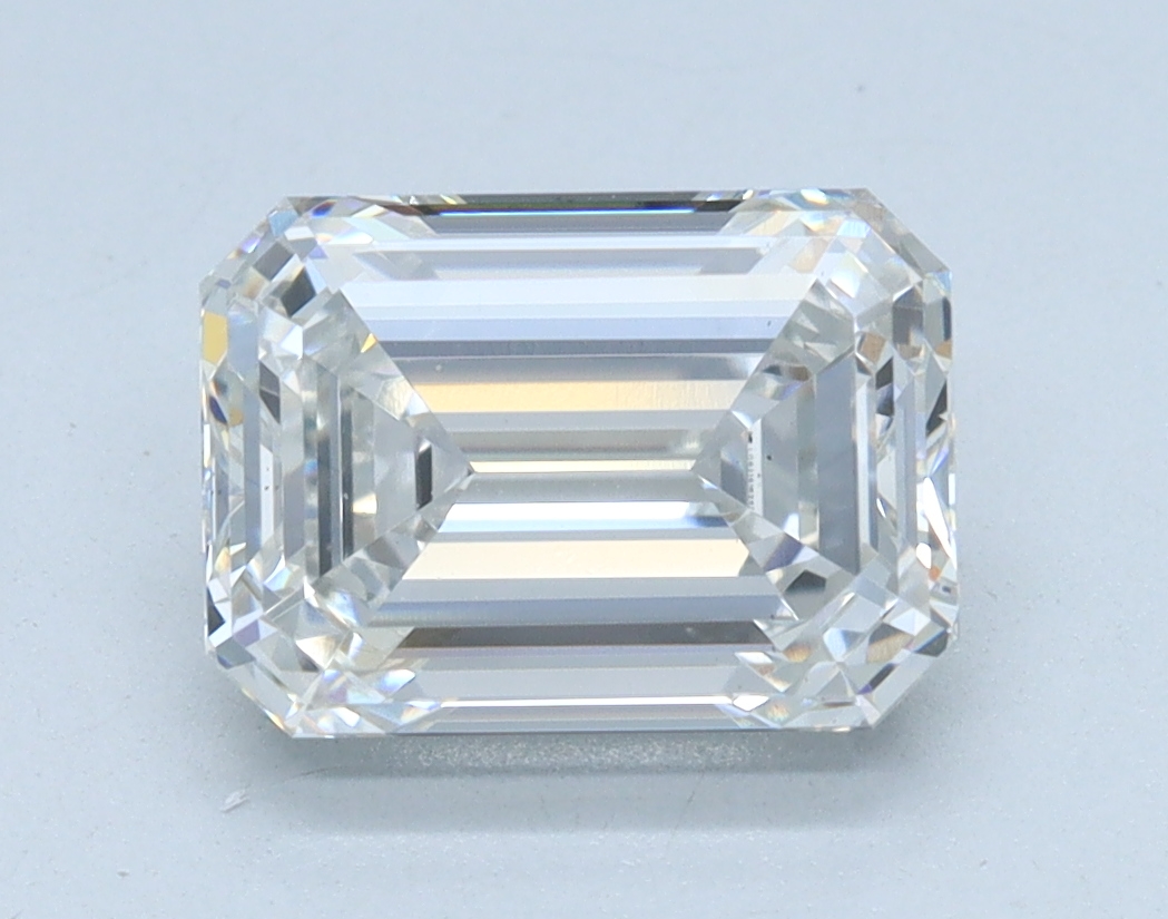 2.18 carat Emerald lab grown diamond, G color, VS1 clarity