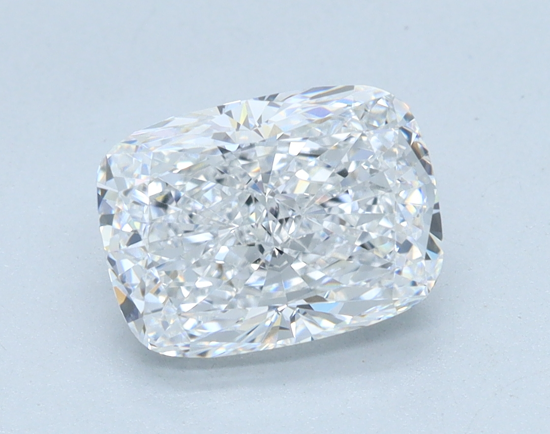 2.02 carat Cushion lab grown diamond, D color, VVS1 clarity