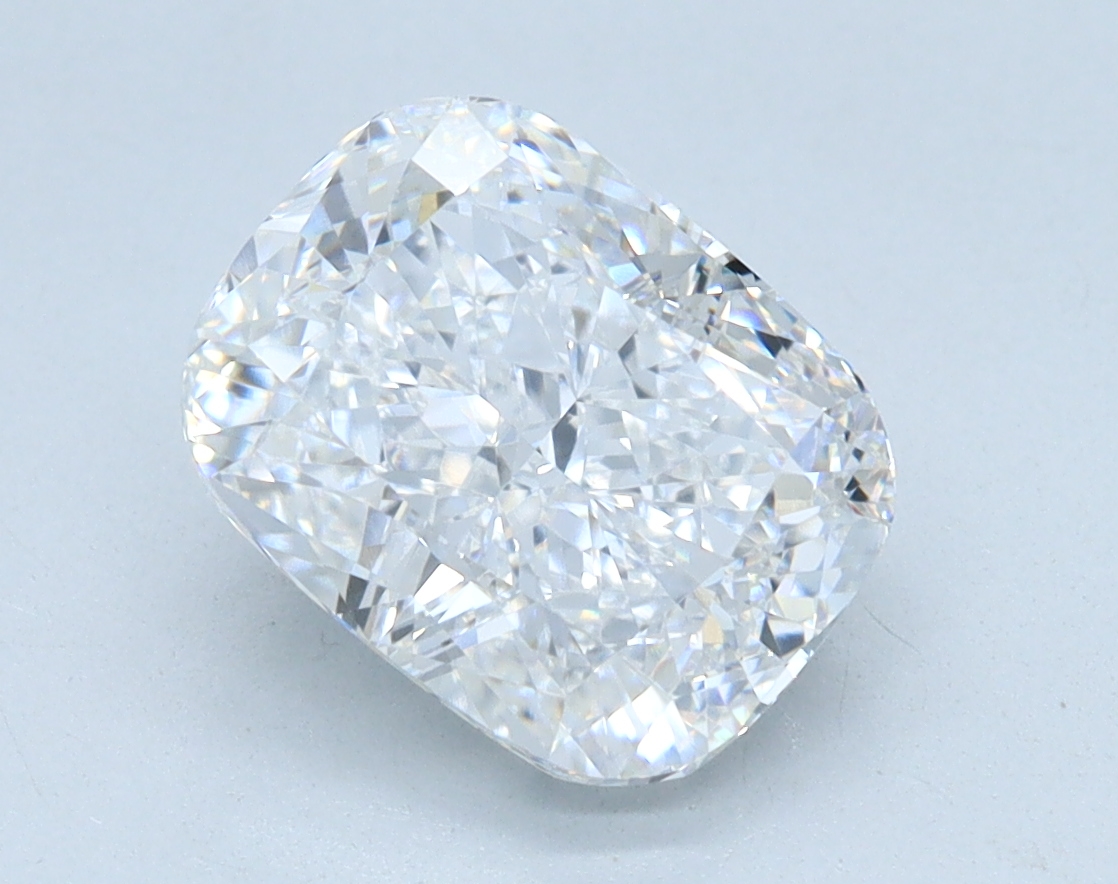2.41 carat Cushion lab grown diamond, D color, VVS2 clarity