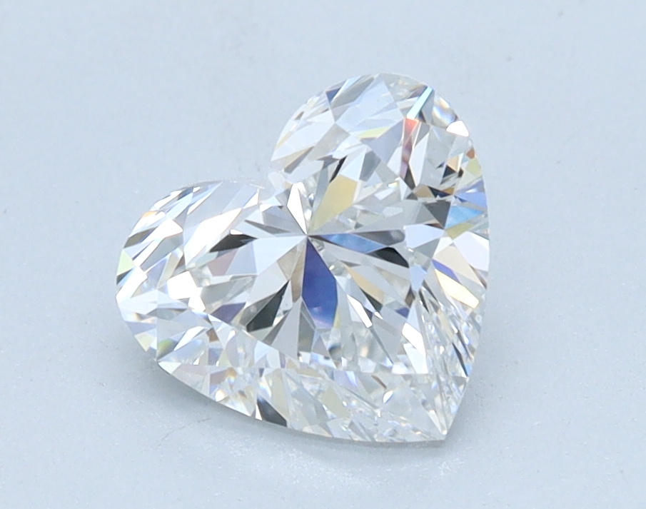 1.09 carat Heart lab grown diamond, E color, VS1 clarity