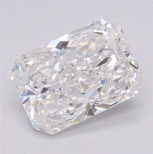 4.09 carat Radiant lab grown diamond, F color, VVS2 clarity