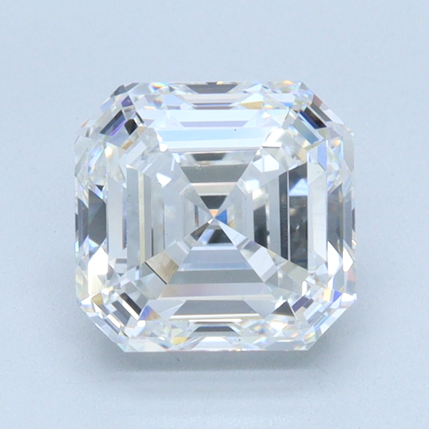 2.01 carat Asscher lab grown diamond, E color, VS1 clarity