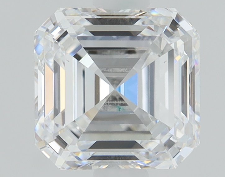 1.0 carat Asscher lab grown diamond, D color, VVS2 clarity