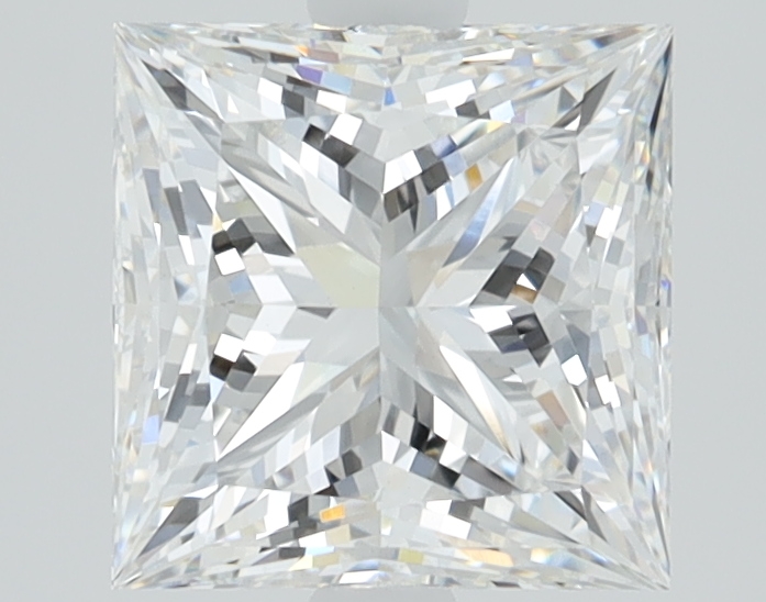 1.52 carat Princess lab grown diamond, E color, VVS2 clarity