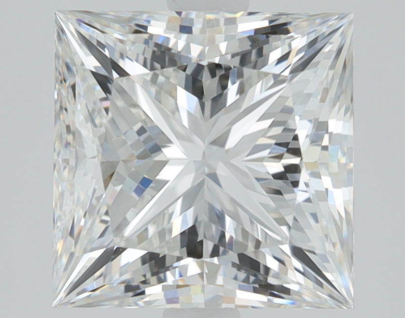 1.51 carat Princess lab grown diamond, D color, VVS2 clarity