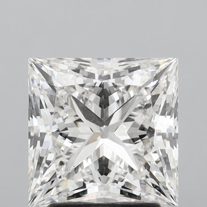 3.03 carat Princess lab grown diamond, G color, VS1 clarity
