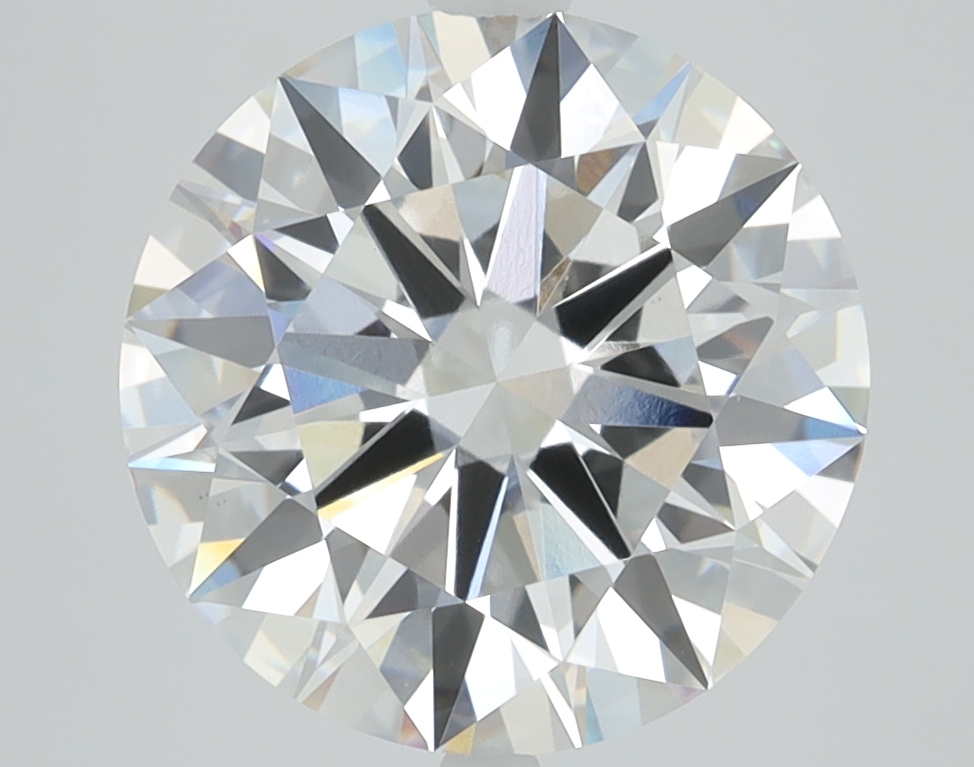 3.42 carat Round lab grown diamond, E color, VS1 clarity, Ideal cut