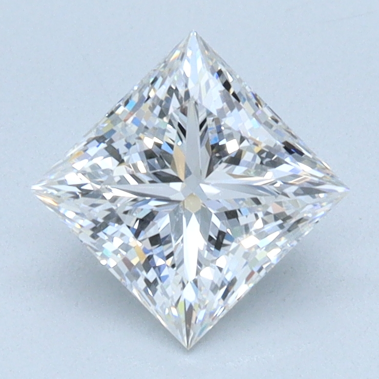 1.1 carat Princess lab grown diamond, E color, VS1 clarity
