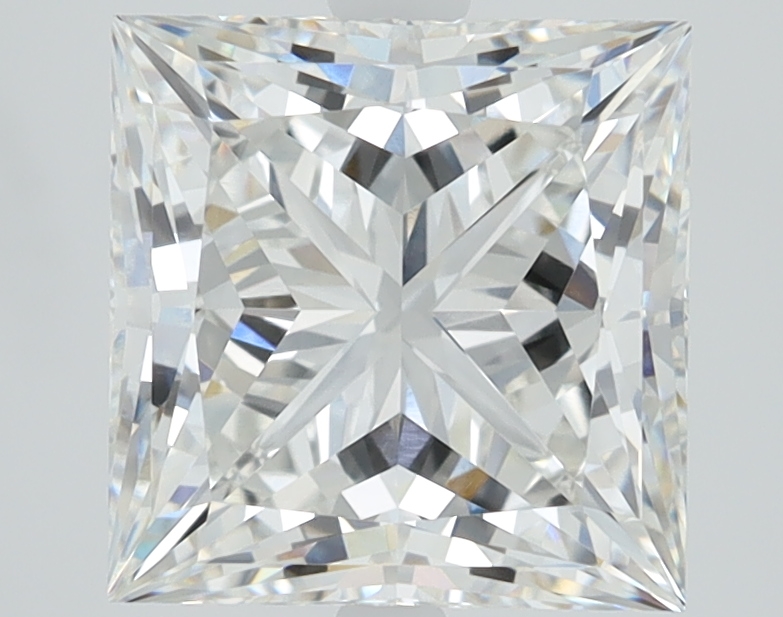 3.03 carat Princess lab grown diamond, E color, VVS2 clarity