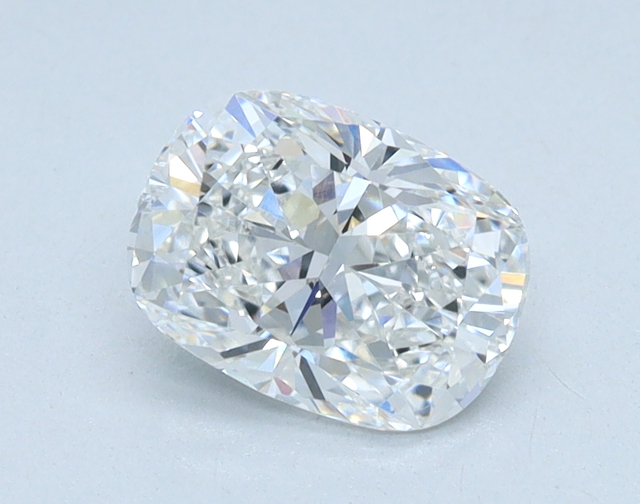 0.91 carat Cushion lab grown diamond, E color, VVS2 clarity