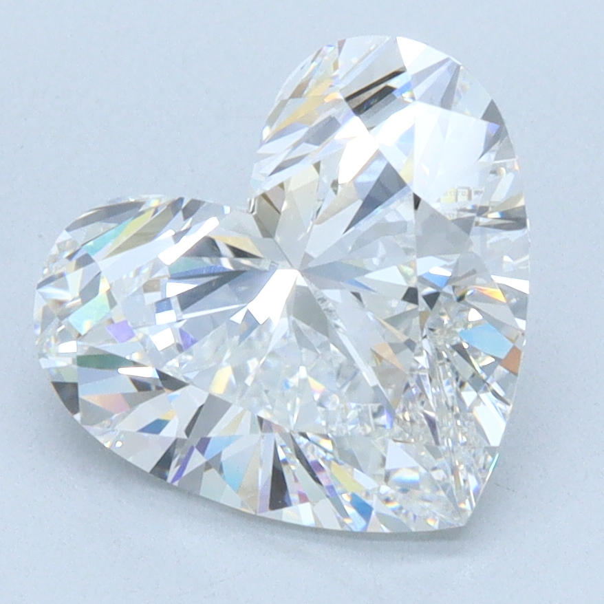 1.97 carat Heart lab grown diamond, F color, VVS2 clarity