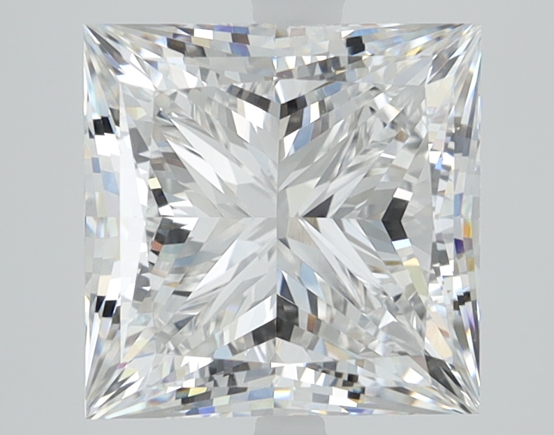 3.72 carat Princess lab grown diamond, E color, VS1 clarity