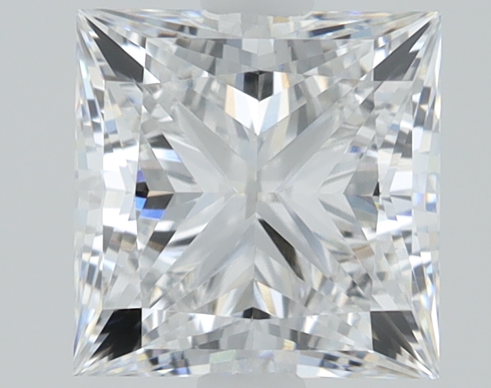 1.0 carat Princess lab grown diamond, D color, VVS2 clarity