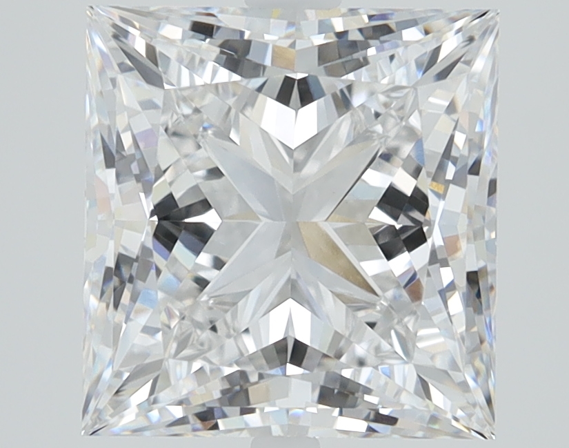 2.08 carat Princess lab grown diamond, D color, VVS2 clarity
