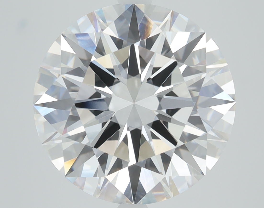 7.02 carat Round lab grown diamond, F color, VS1 clarity, Excellent cut