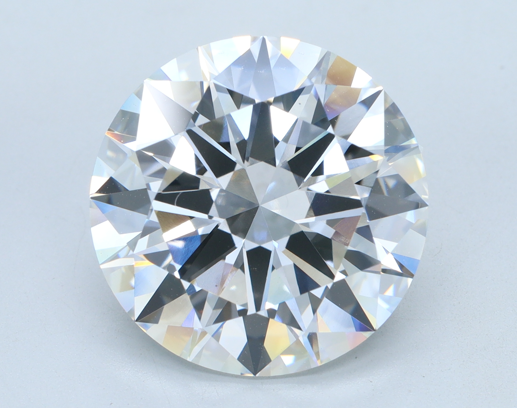 10.02 carat Round lab grown diamond, F color, VVS2 clarity, Excellent cut