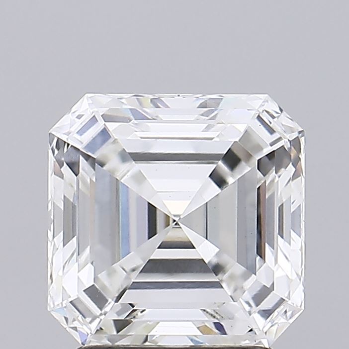 2.02 carat Asscher lab grown diamond, G color, VS1 clarity