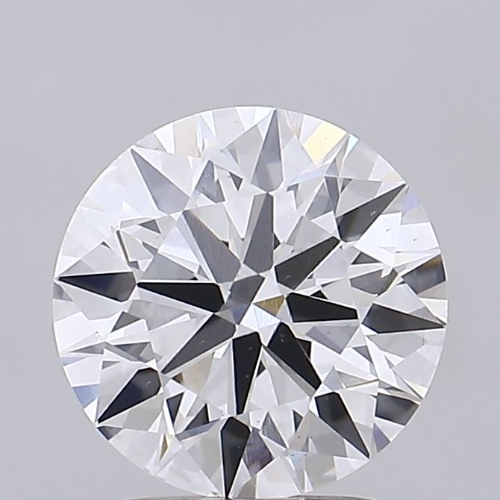 2.51 carat Round lab grown diamond, D color, VS2 clarity, Ideal cut