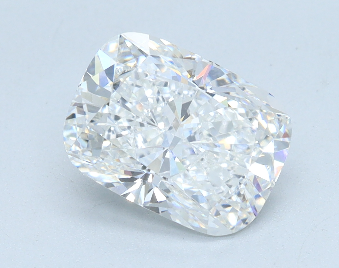 2.09 carat Cushion lab grown diamond, E color, VVS2 clarity