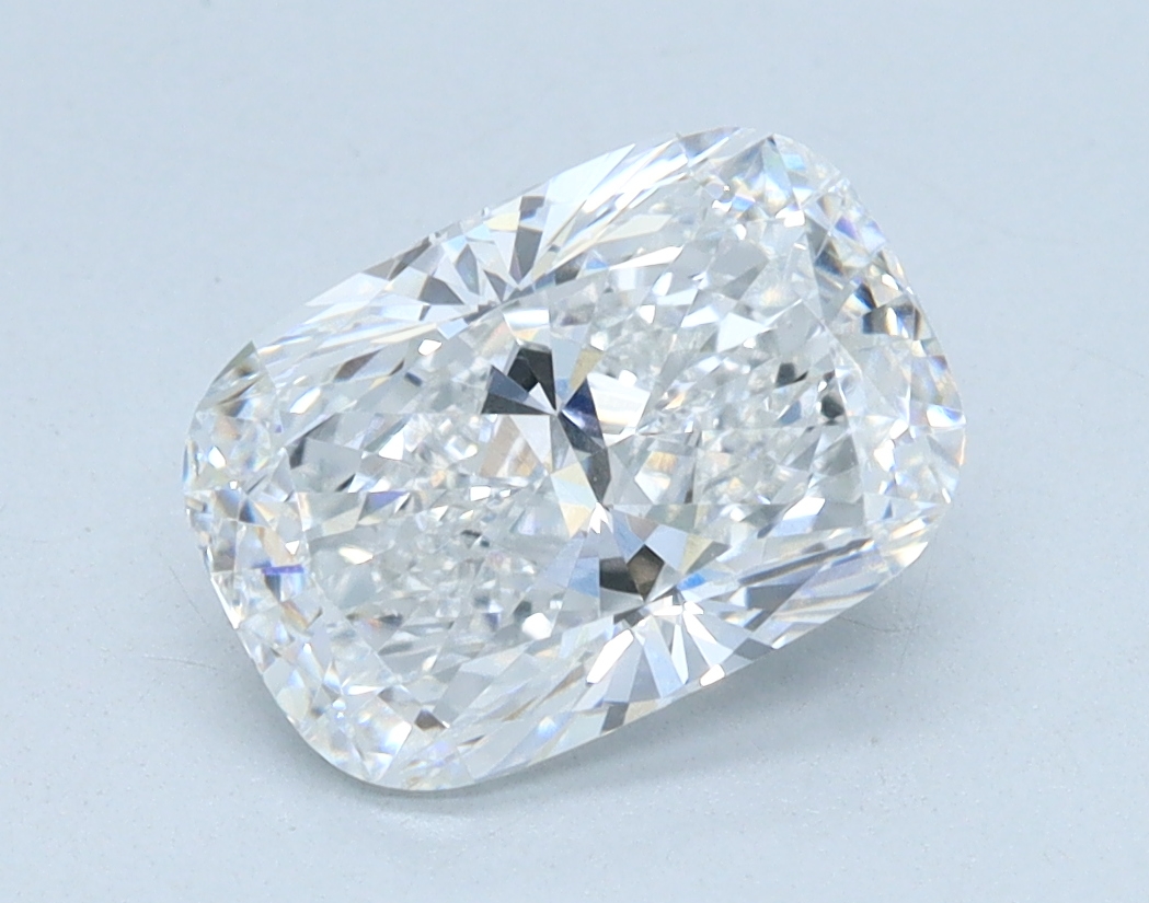 1.65 carat Cushion lab grown diamond, D color, VVS2 clarity