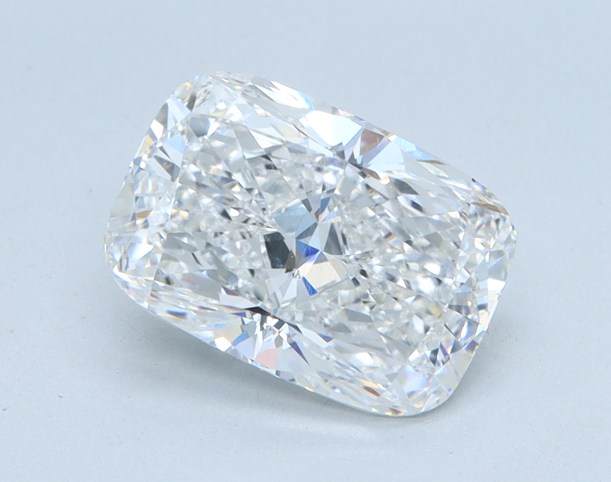 2.16 carat Cushion lab grown diamond, D color, VVS2 clarity