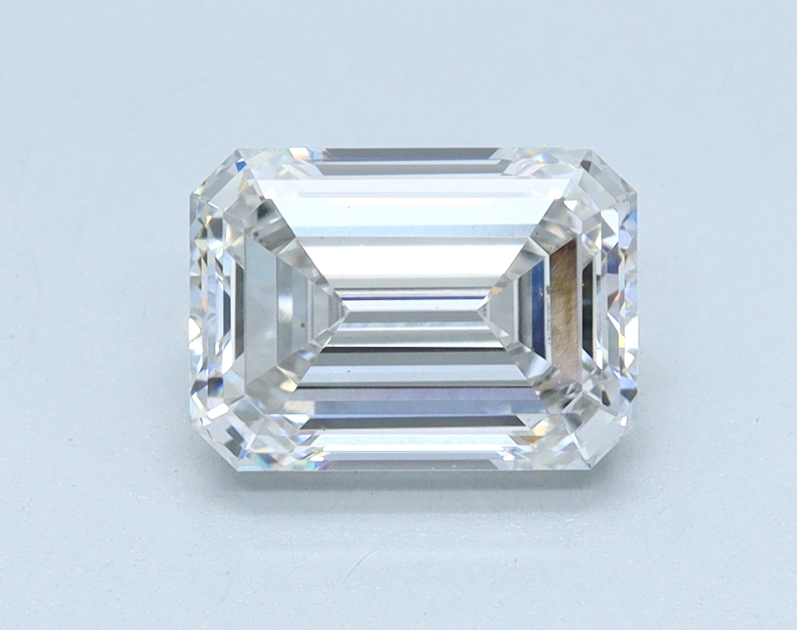 1.57 carat Emerald lab grown diamond, G color, VS1 clarity