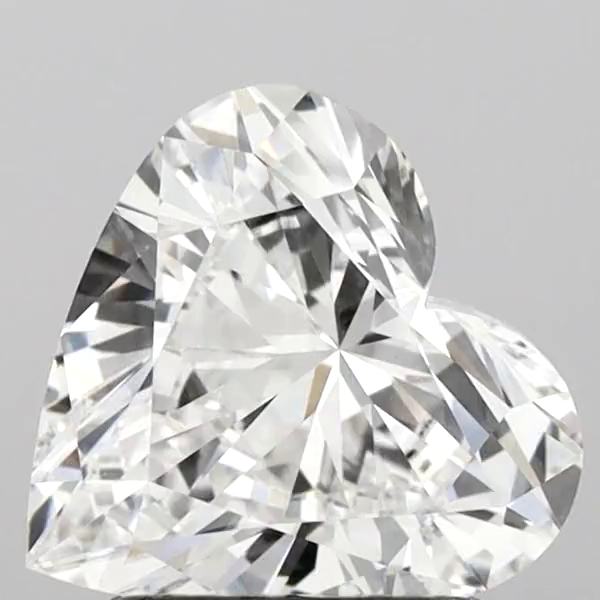 1.67 carat Heart lab grown diamond, E color, VVS2 clarity
