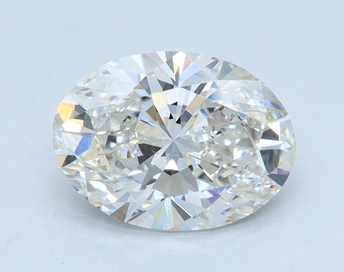 2.0 carat Oval lab grown diamond, G color, VVS2 clarity