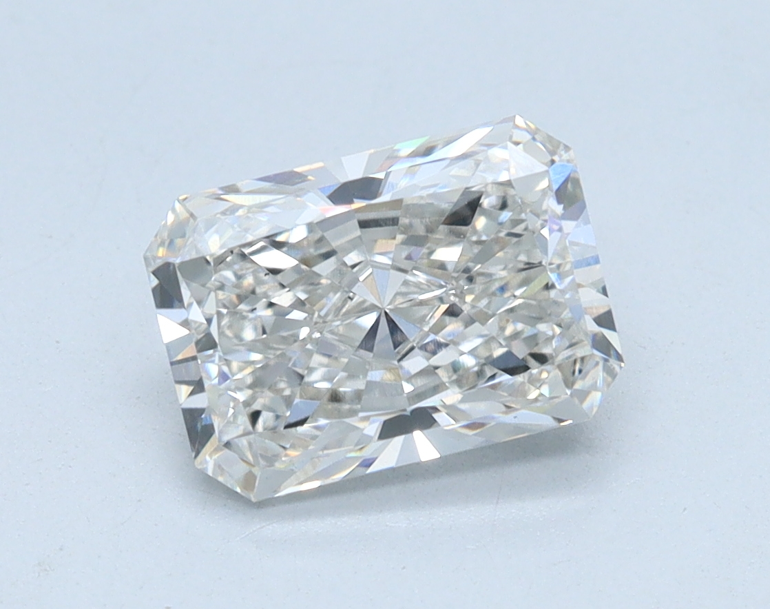 1.52 carat Radiant lab grown diamond, G color, VS1 clarity