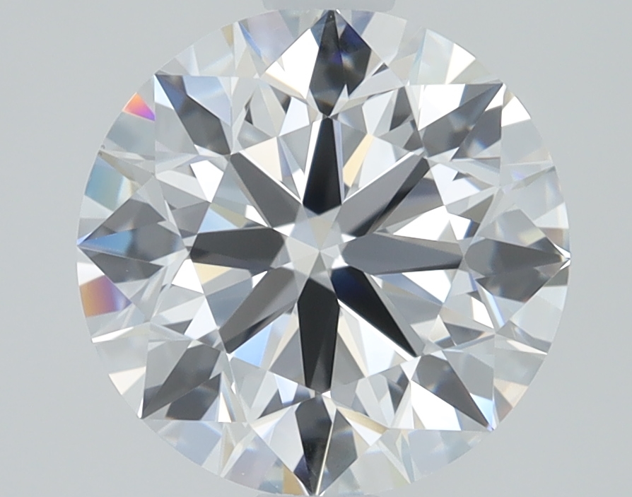 2.27 carat Round lab grown diamond, D color, VVS2 clarity, Ideal cut