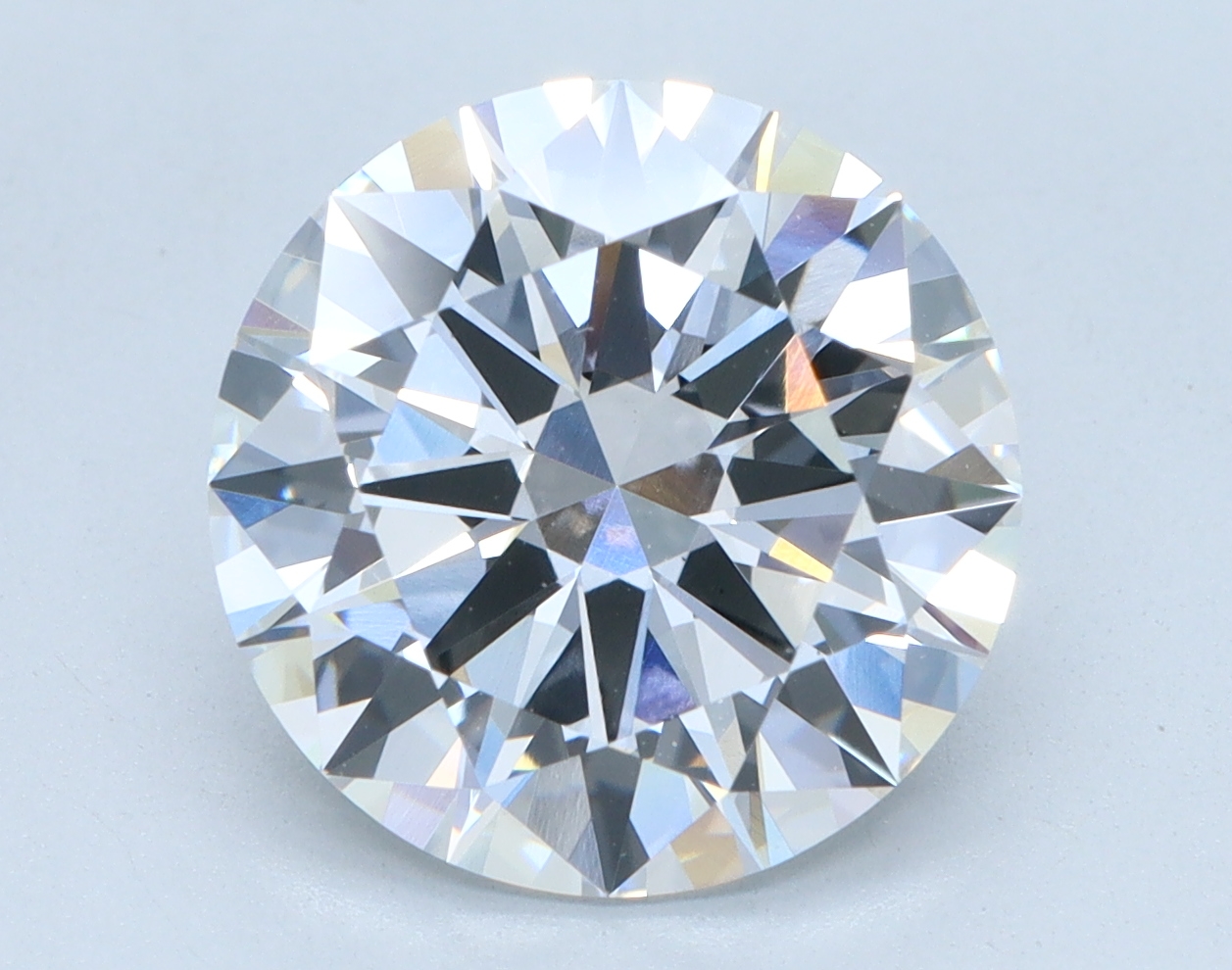3.7 carat Round lab grown diamond, D color, VS1 clarity, Ideal cut