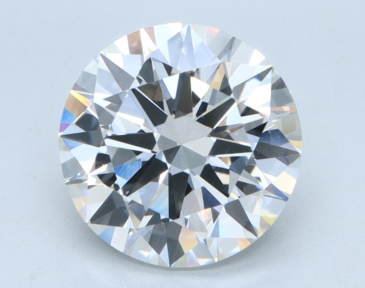 3.53 carat Round lab grown diamond, G color, VS1 clarity, Excellent cut