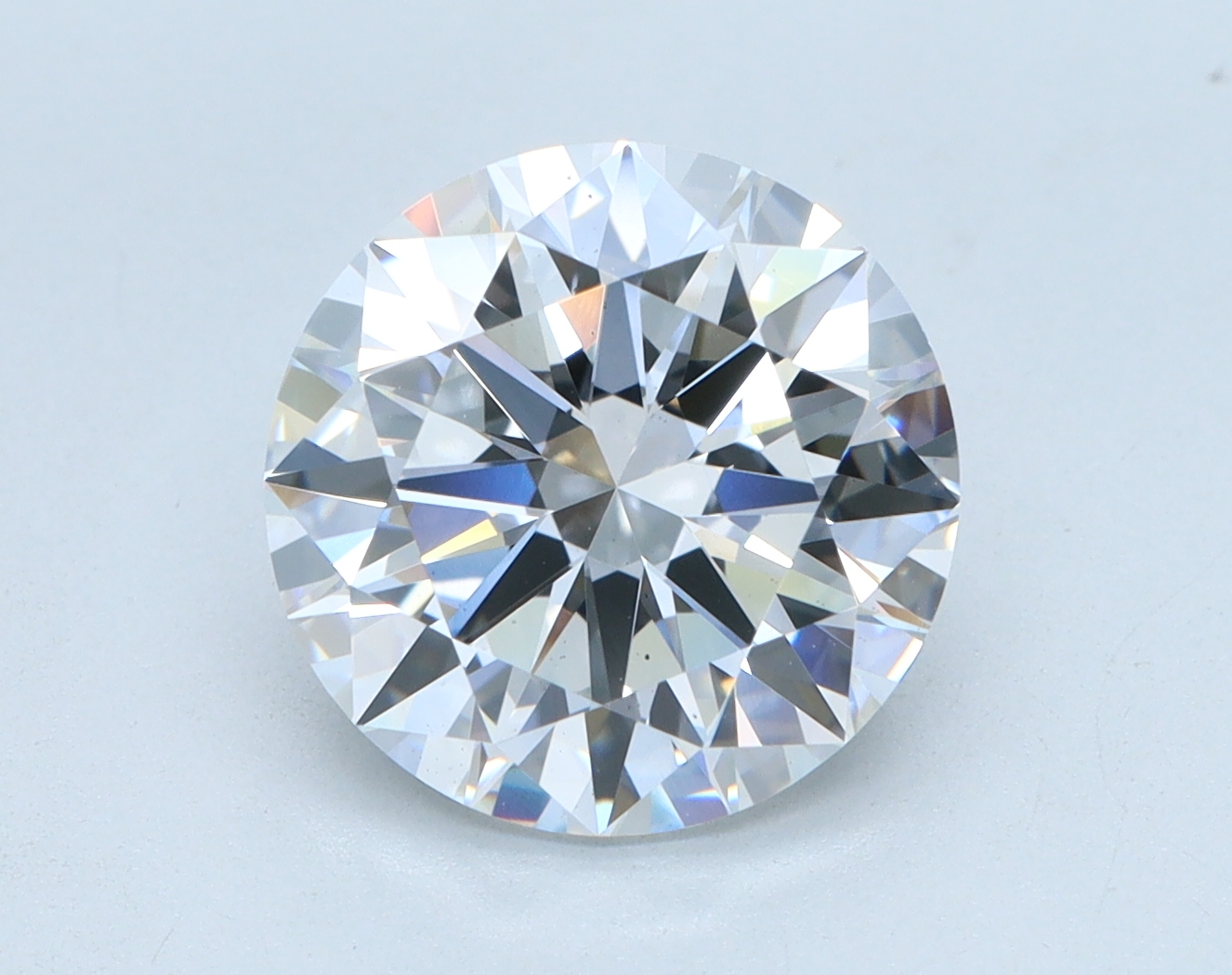3.01 carat Round lab grown diamond, E color, VS2 clarity, Excellent cut