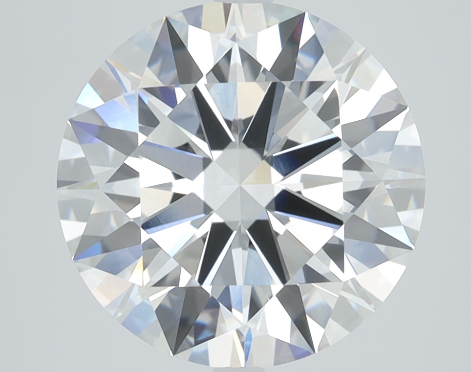 4.01 carat Round lab grown diamond, E color, VVS2 clarity, Excellent cut