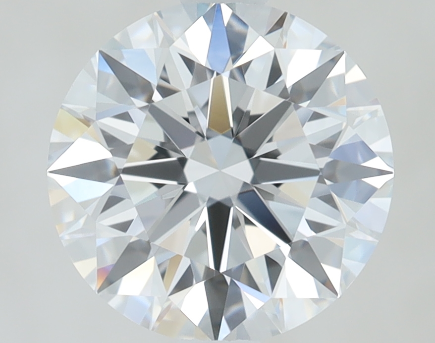 1.38 carat Round lab grown diamond, E color, VVS2 clarity, Ideal cut