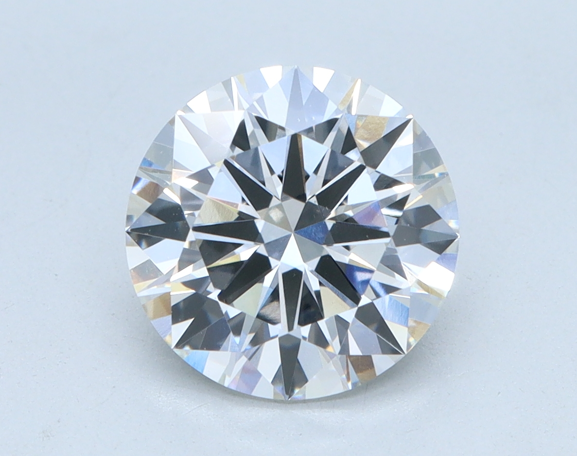 2.2 carat Round lab grown diamond, G color, VVS2 clarity, Excellent cut
