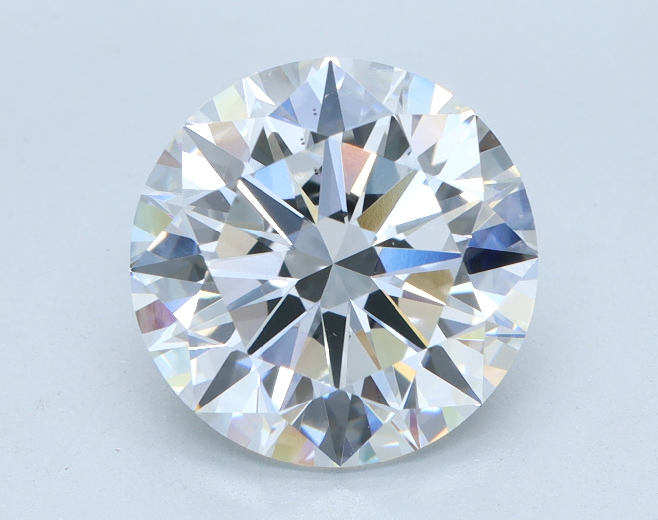 4.09 carat Round lab grown diamond, D color, VS2 clarity, Excellent cut