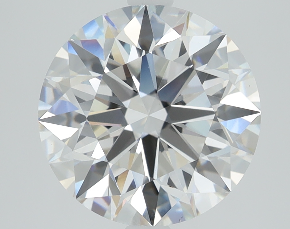 3.78 carat Round lab grown diamond, F color, VS1 clarity, Excellent cut