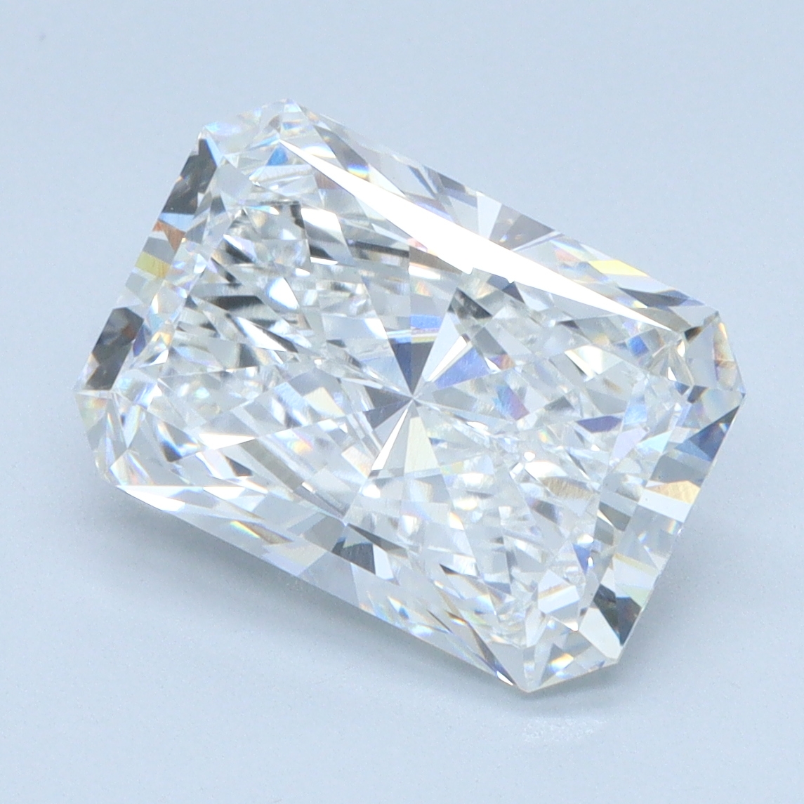 3.06 carat Radiant lab grown diamond, E color, VVS2 clarity